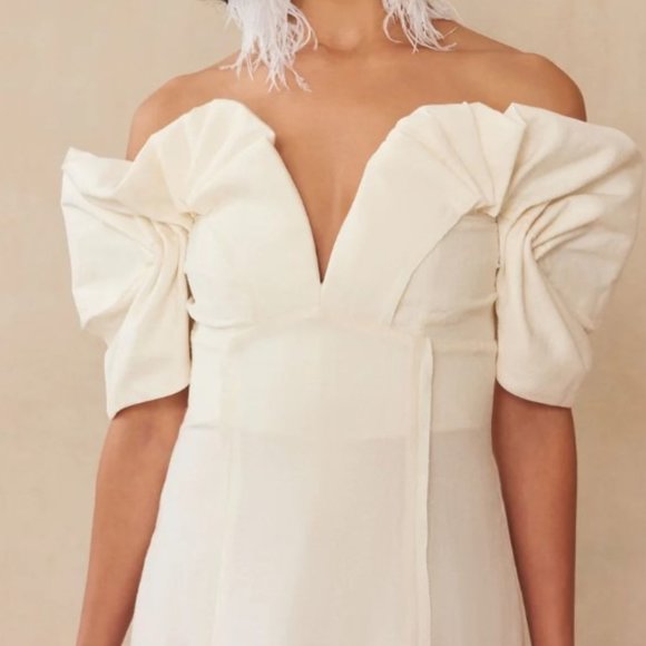 Cult Gaia Muna Dress Off-White Size 4 - Picture 2 of 11